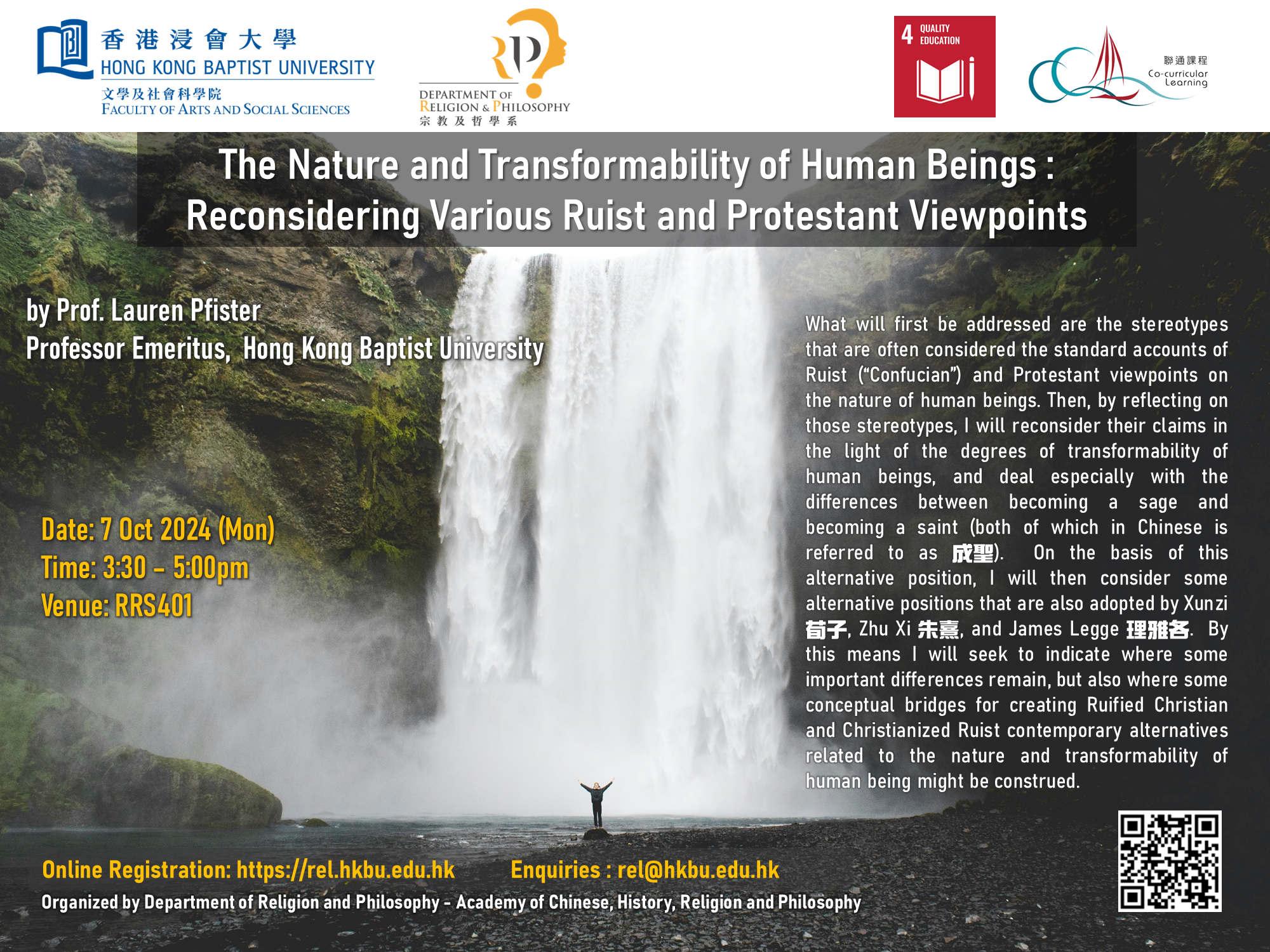 The Nature and Transformability of Human Beings: Reconsidering Various Ruist and Protestant Viewpoints