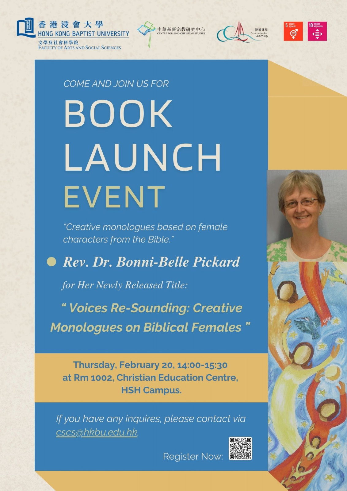 Book Launch: Voices Re-Sounding: Creative Monologues on Biblical Females By Rev. Dr. Bonni-Belle Pickard