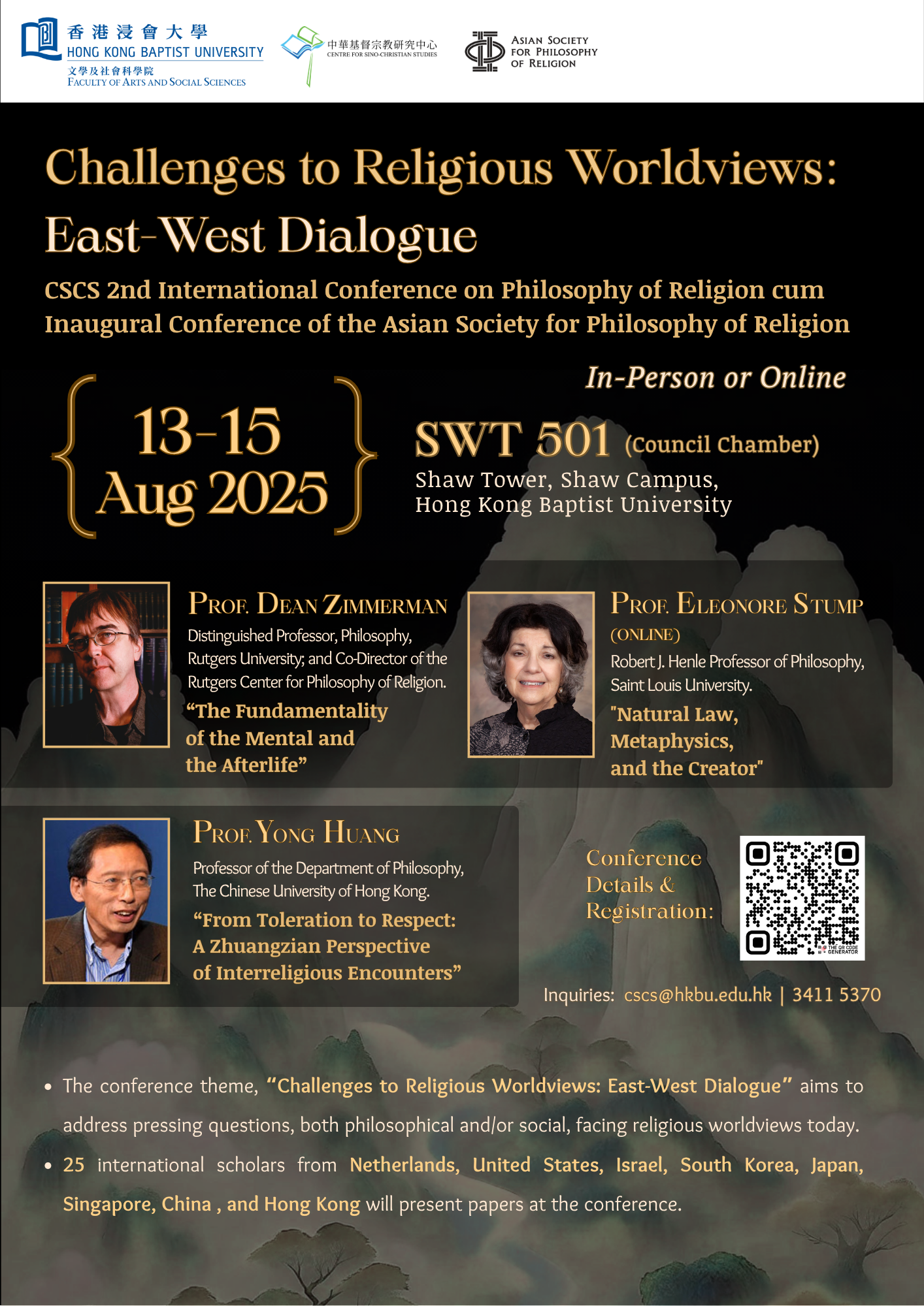 Challenges to Religious Worldviews: East-West Dialogue (CSCS 2nd International Conference on Philosophy of Religion cum Inaugural Conference of the Asian Society for Philosophy of Religion)